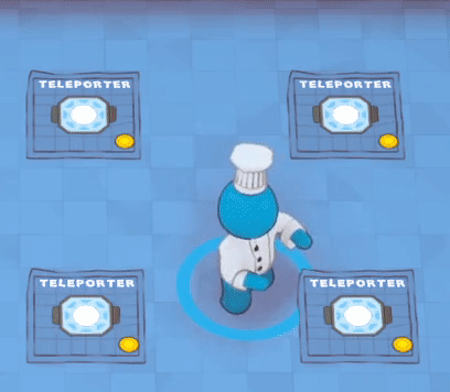 Four Teleporter blueprints are purchased in pairs
